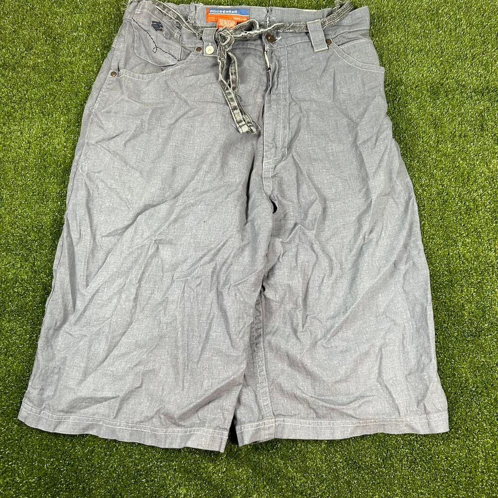 Rocawear Men's Blue and Grey Shorts